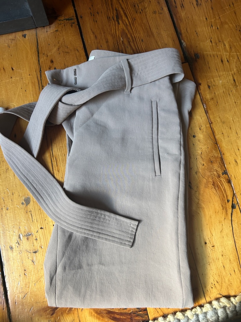 Wilfred Men's Beige Tie-Waist Trousers